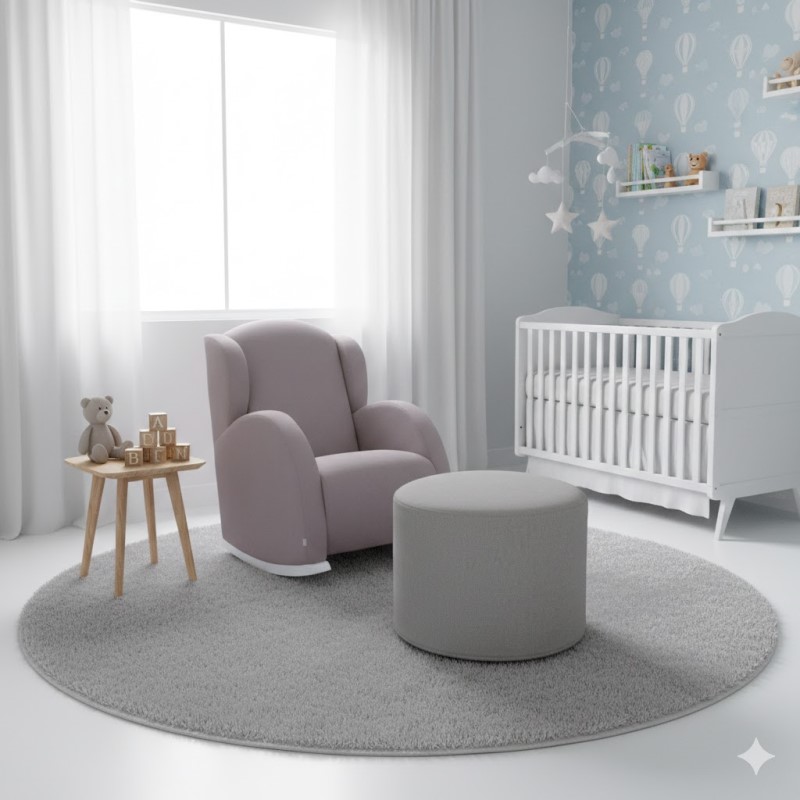 Kojicí houpací křeslo Micuna Flor Slow System – Dark Grey